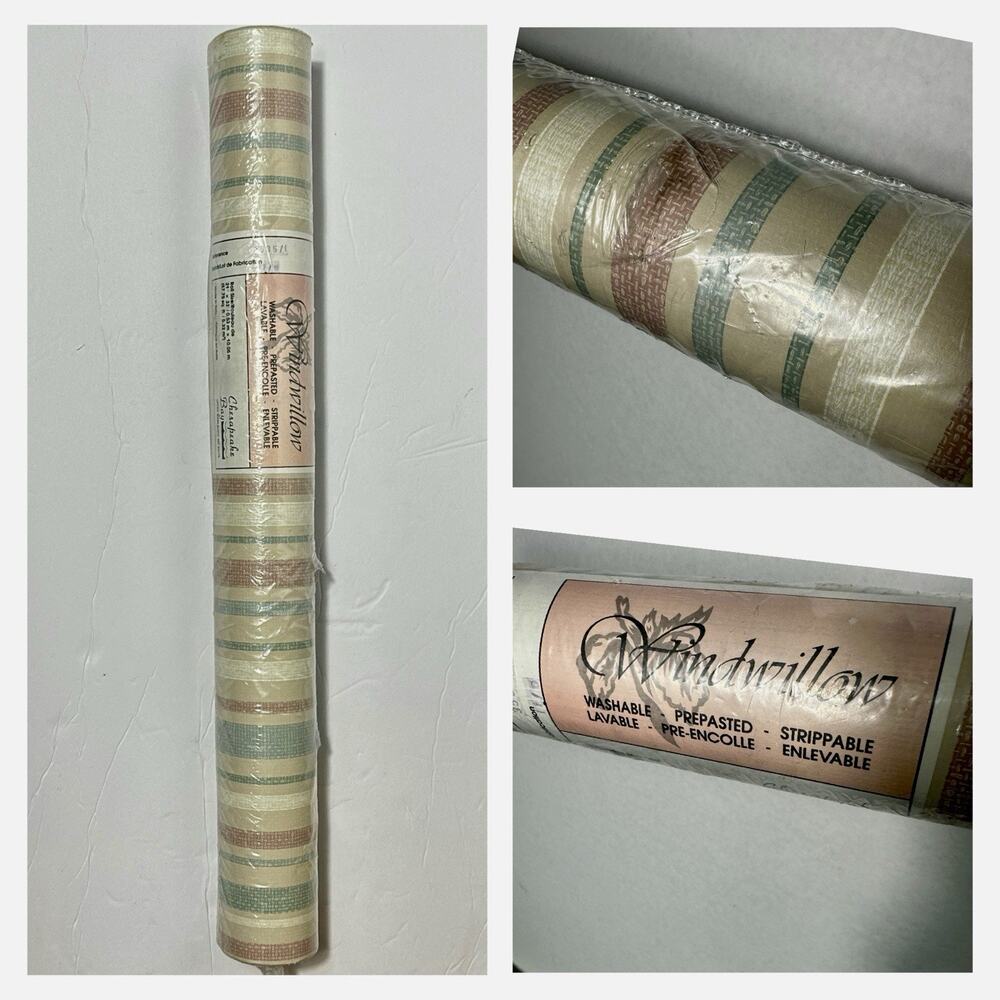 Windwillow Wallpaper Roll Chesapeake Bay 35351 Vintage Washable Prepasted Italy